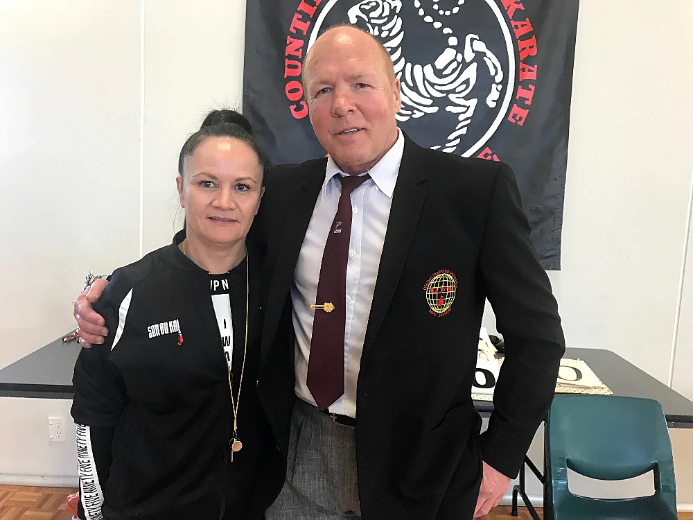 Terry Hill with a martial arts colleague
